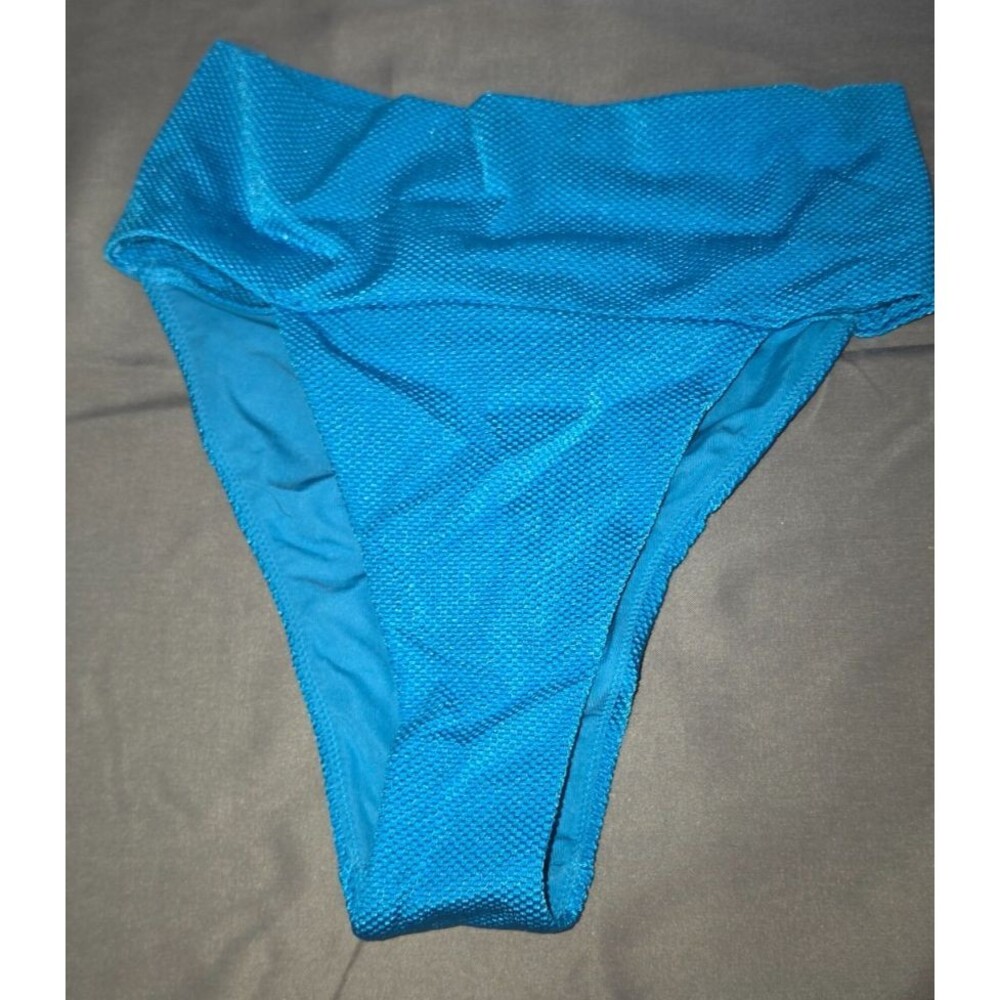 Aerie Blue High Cut Cheeky Swim Bathing Suit Bottom Size Small S New With Tags